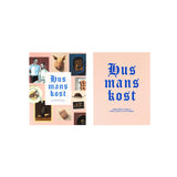 Husmanskost – omslag och innerbox sida vid sida, designad som coffeetable-bok för svenska hem.